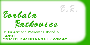 borbala ratkovics business card