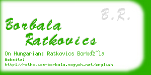 borbala ratkovics business card